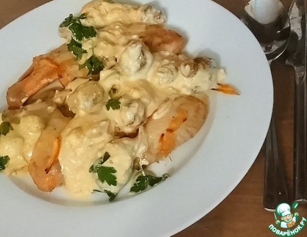 Курица в соусе "Диана" с грибами Курица в соусе "Диана" с грибами
