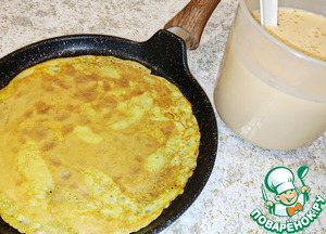 Тыквенные блинчики фаршированные капустой и грибами
