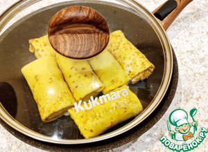 Тыквенные блинчики фаршированные капустой и грибами