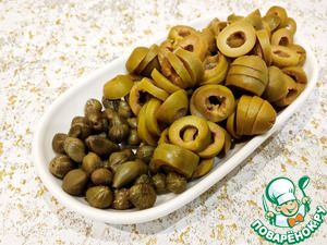 Жареный винегрет с оливками и каперсами Жареный винегрет с оливками и каперсами