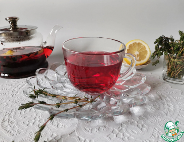 Чай с черникой и чабрецом Чай с черникой и чабрецом