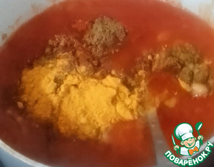Карри с фасолью в масле масала Карри с фасолью в масле масала
