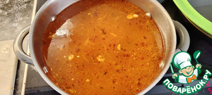 Суп с индейкой, вешенками и фунчозой⁠